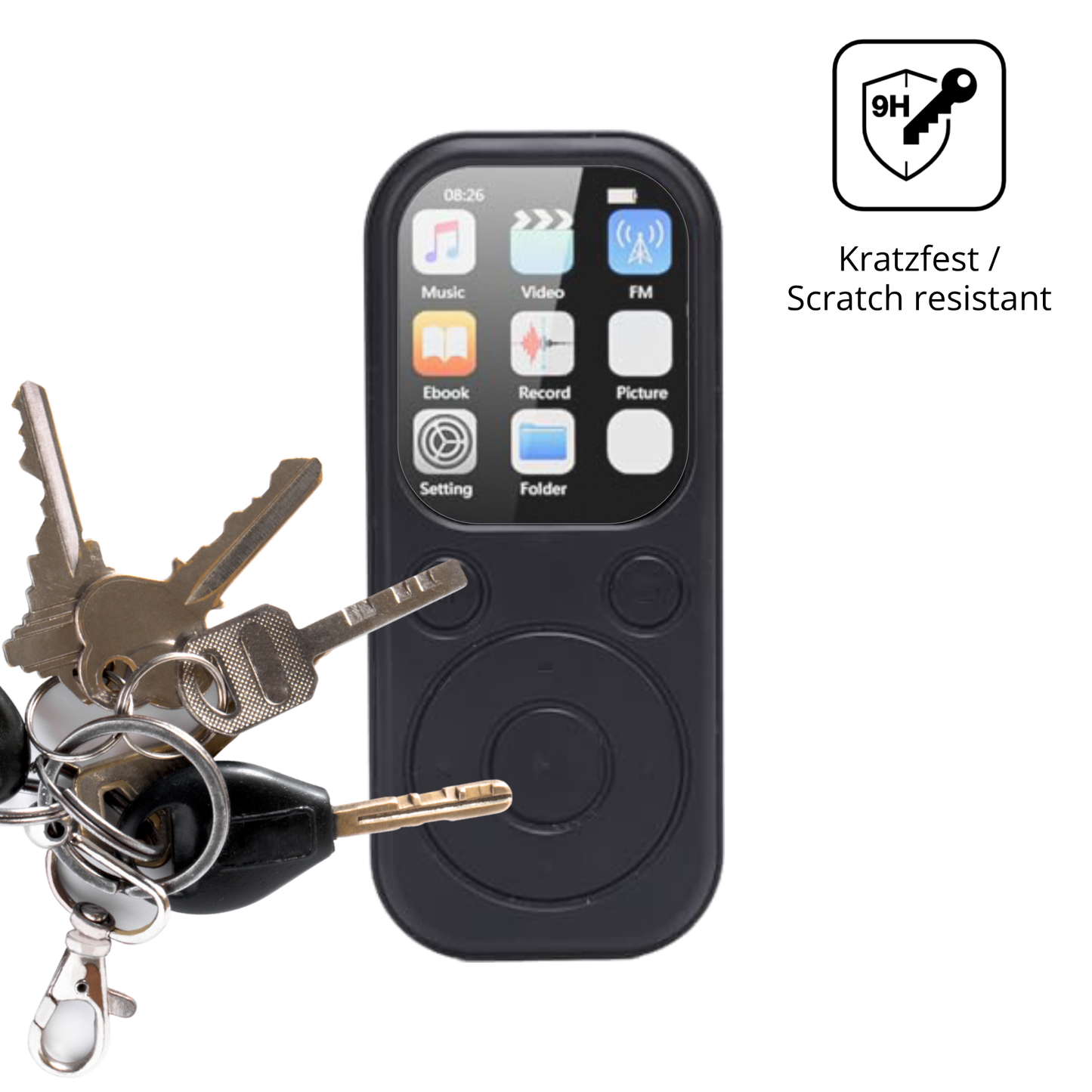 dipos Displayschutz für Olycism 64 GB MP3-Player, mattierte Oberfläche, robuste Festigkeit und perfekte Passform