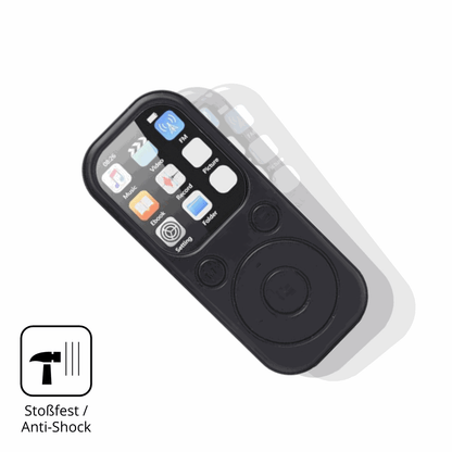 Schutz gegen Kratzer auf dem Olycism 64 GB MP3-Player Glas durch Schlüssel, Stöße gegen die Tischkante oder Stürze