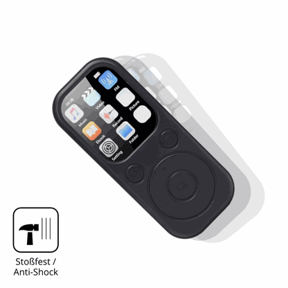 Schutz gegen Kratzer auf dem Olycism 64 GB MP3-Player Glas durch Schlüssel, Stöße gegen die Tischkante oder Stürze