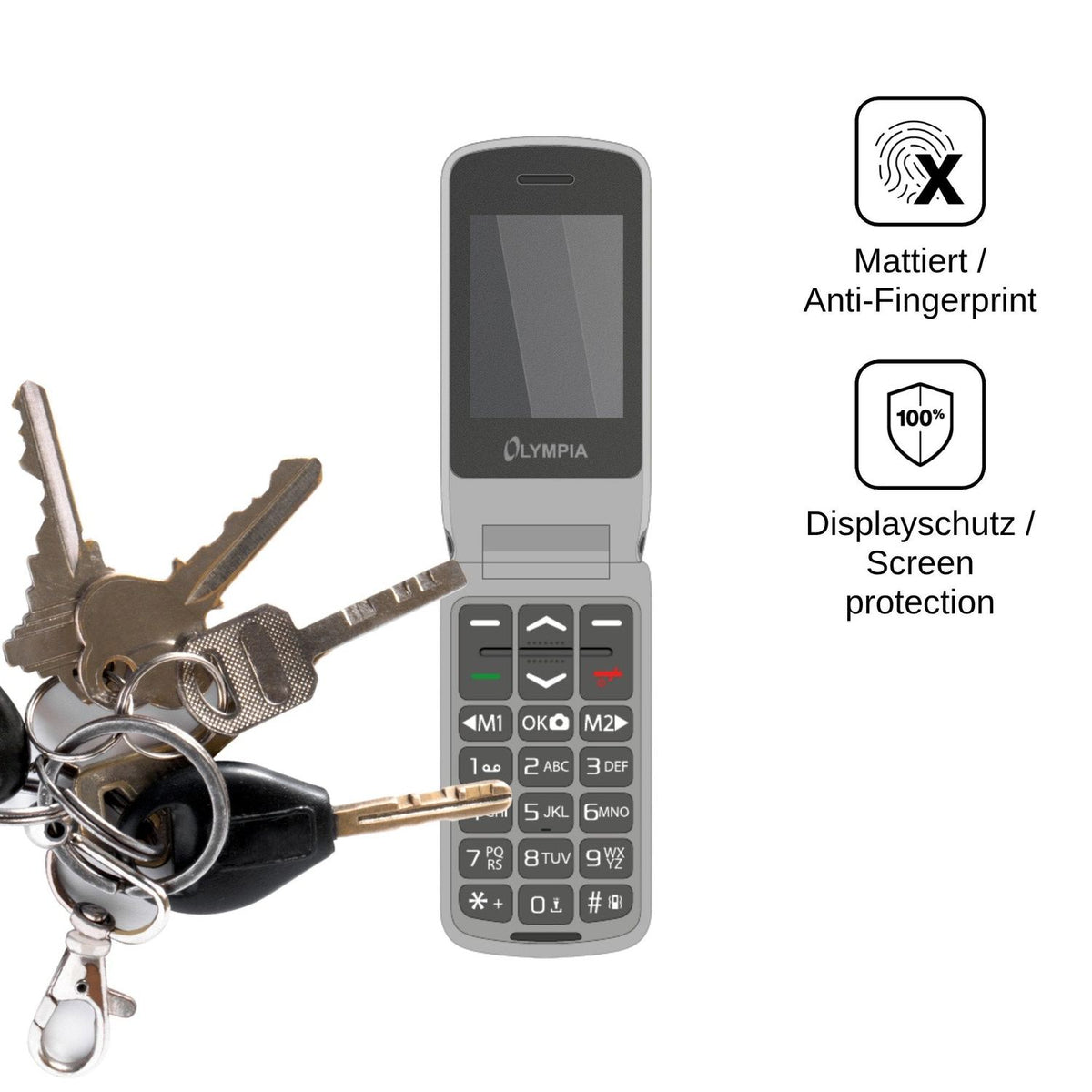 Screen Protector for Olympia Style Duo 4G Privacy Filter 4-Way Protection dipos