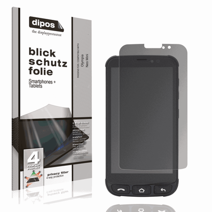 Blickschutzfolie von dipos passend für Olympia Neo Mini, präziser Zuschnitt und blasenfrei montiert