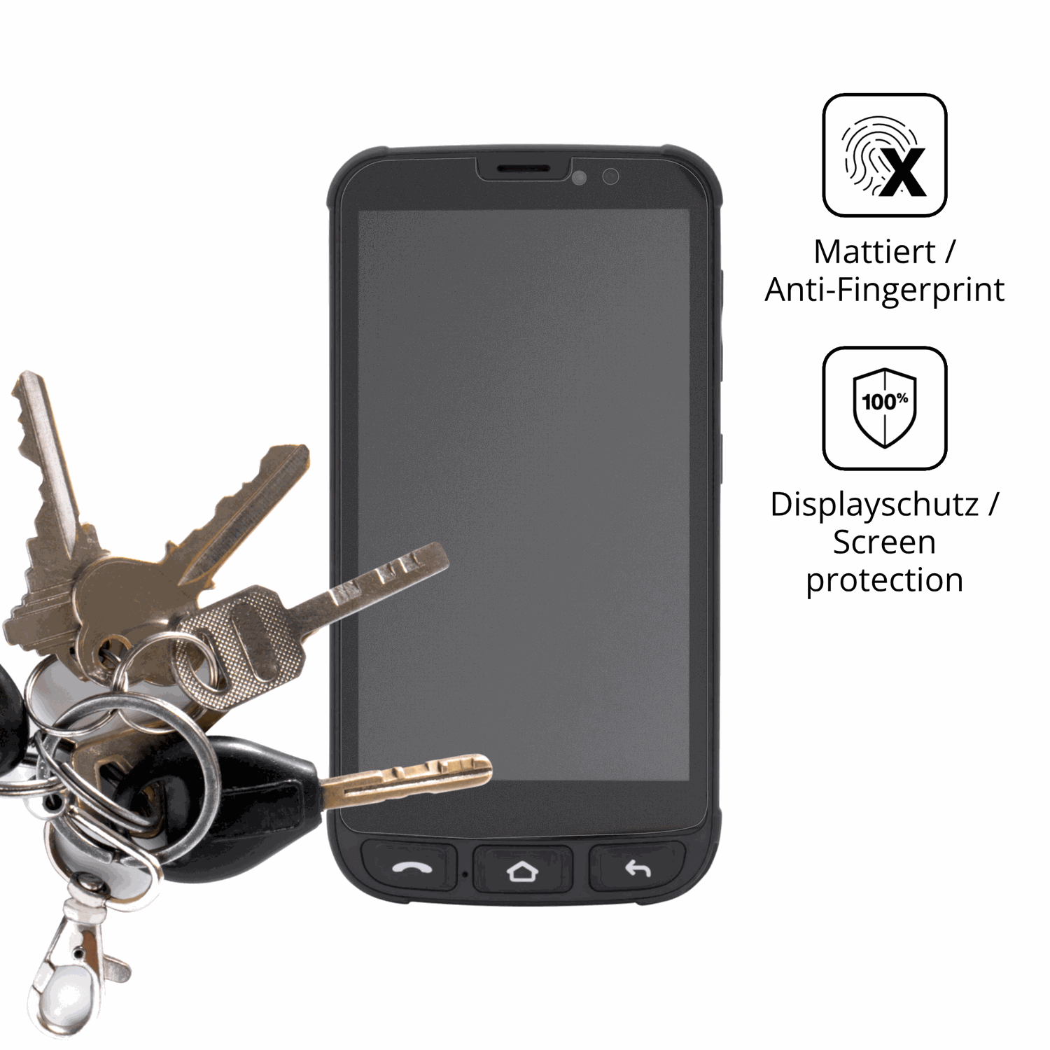 dipos Displayschutz für Olympia Neo Mini, mattierte Oberfläche, Blickschutzfilter und perfekter Passform