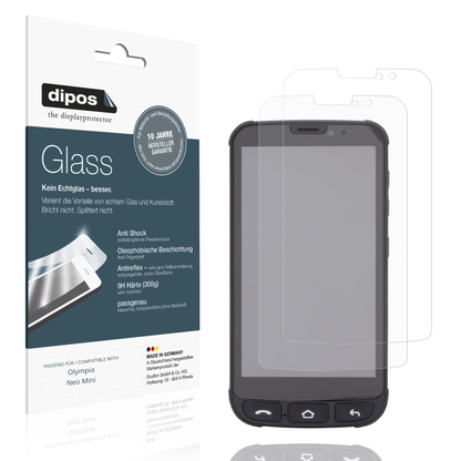 Matte Displayschutzfolie von dipos passend für Olympia Neo Mini, 9H kratzfest und blasenfrei montiert