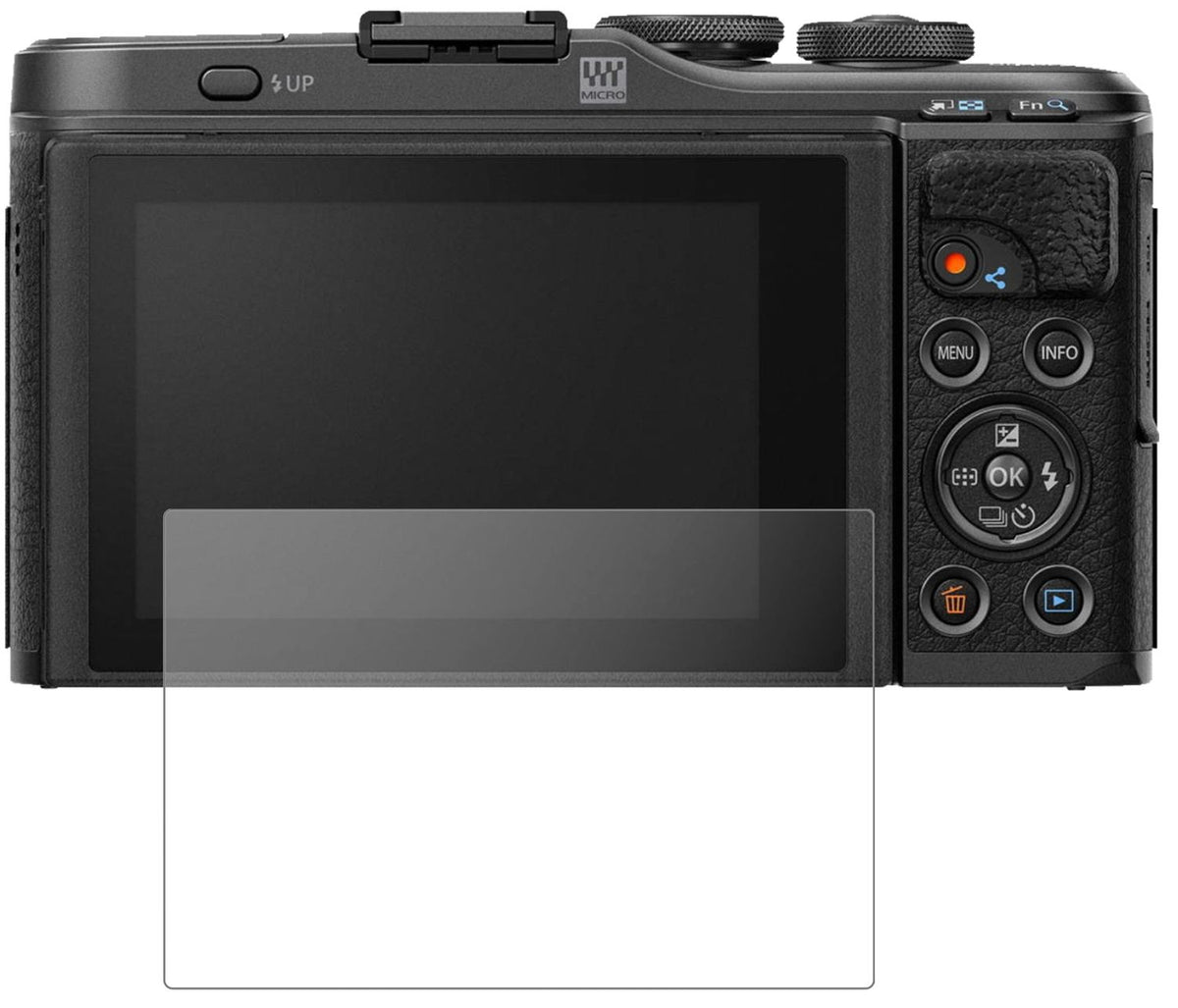 2x Screen Protector for Olympus Pen E-PL10 matte Flexible Glass 9H dipos