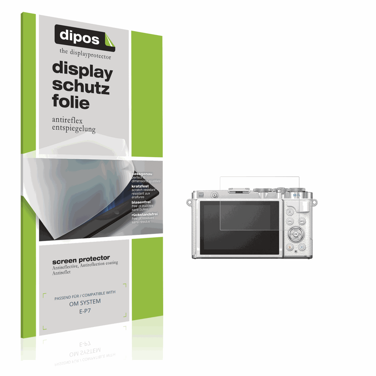 4x Screen Protector for OM SYSTEM E-P7 Protection Anti Glare dipos