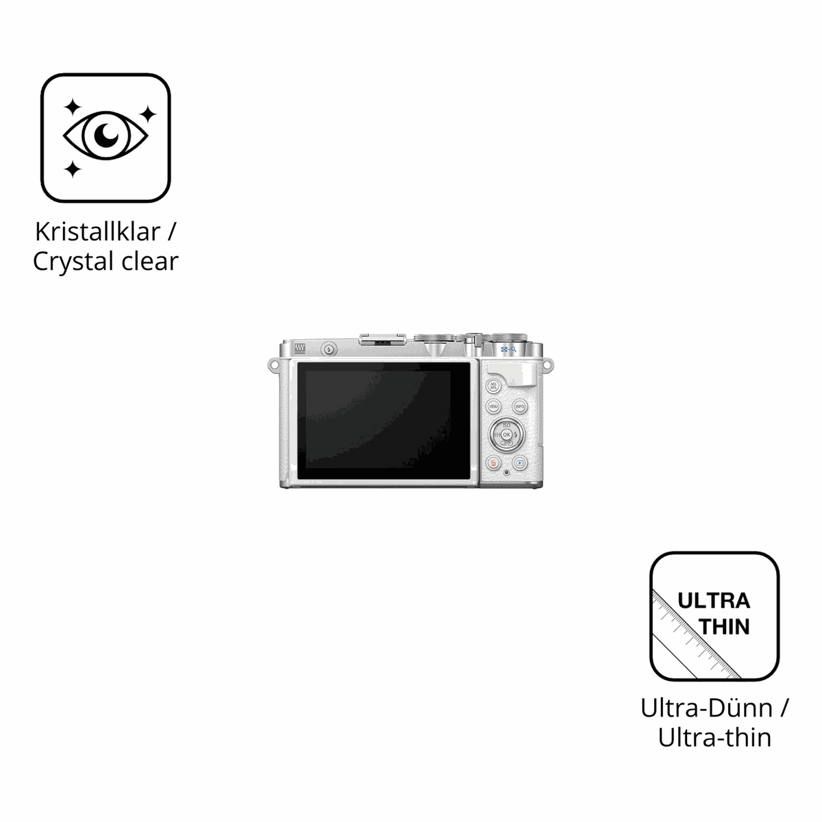4x Screen Protector for OM SYSTEM E-P7 Protection Crystal Clear dipos