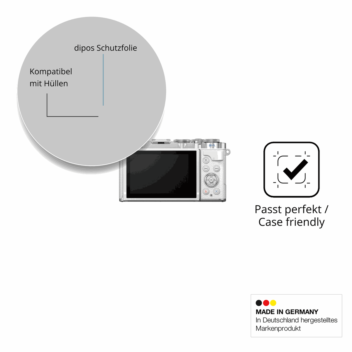 4x Screen Protector for OM SYSTEM E-P7 Protection Crystal Clear dipos