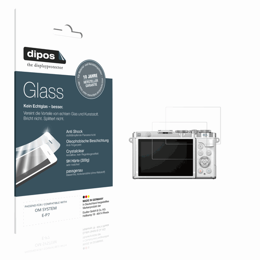 2x Screen Protector for OM SYSTEM E-P7 Flexible Glass 9H dipos