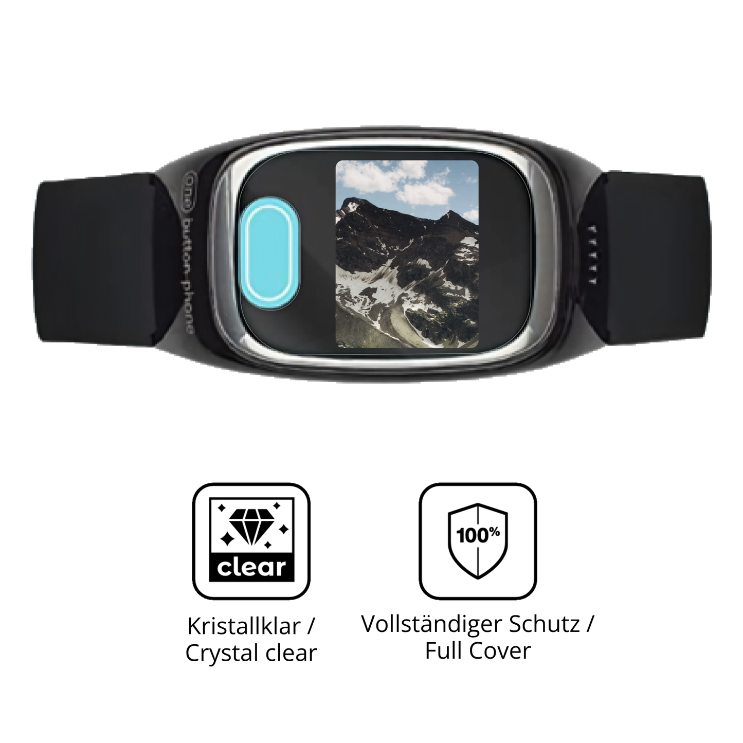 2x 3D Full Cover Schutzfolie für One Button Phone Model 2022