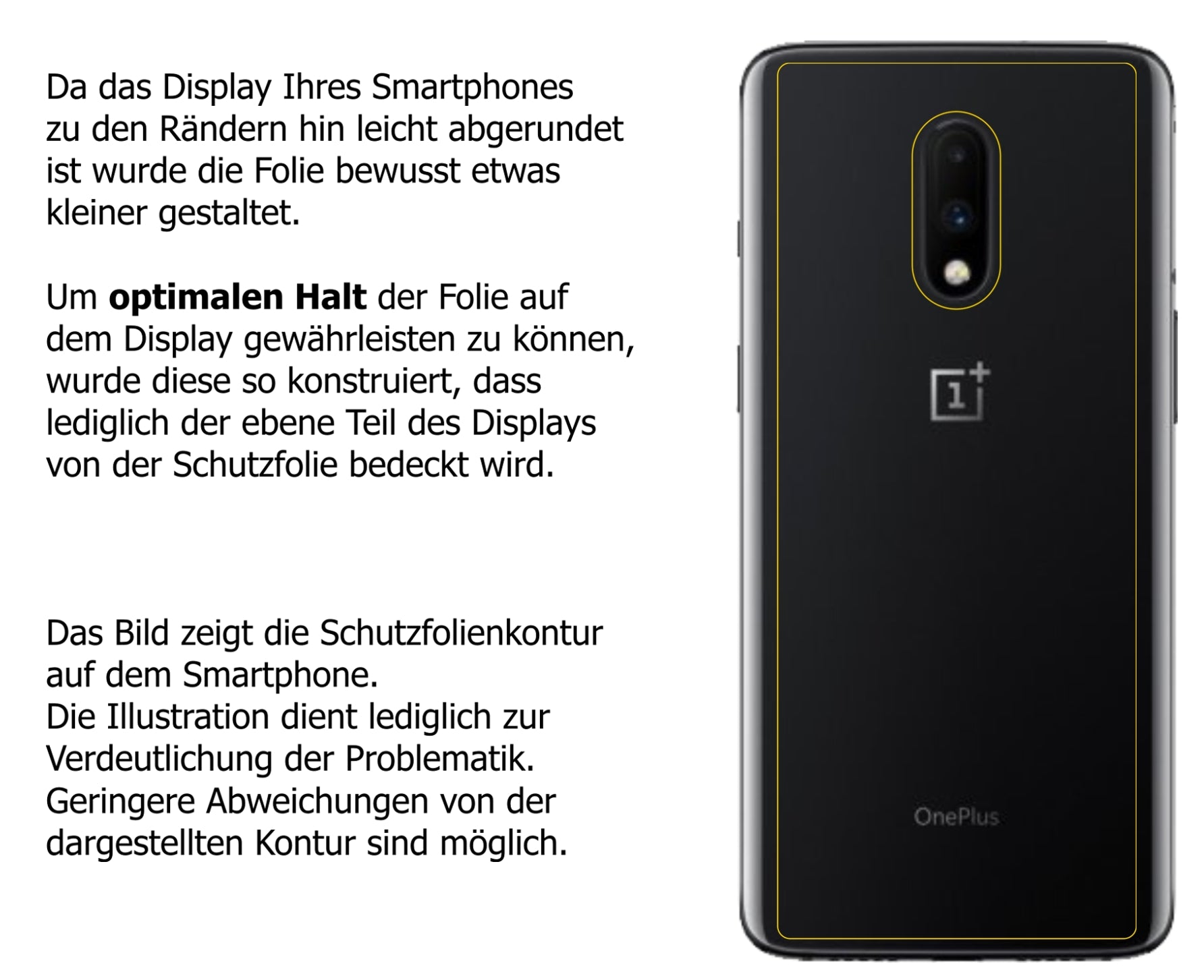 Schutzfolie mit optimaler Passform, zur Verwendung mit Hüllen geeignet