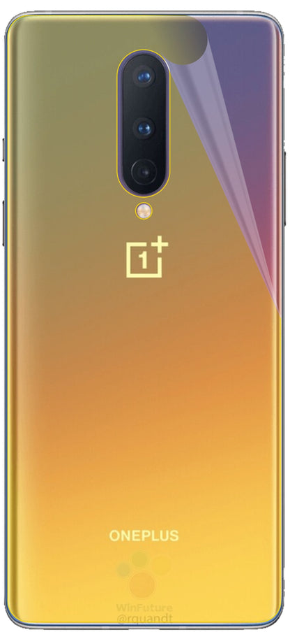 dipos Displayschutz für OnePlus 8 Rückseite, transparente Oberfläche, geringe Dicke und perfekte Passform