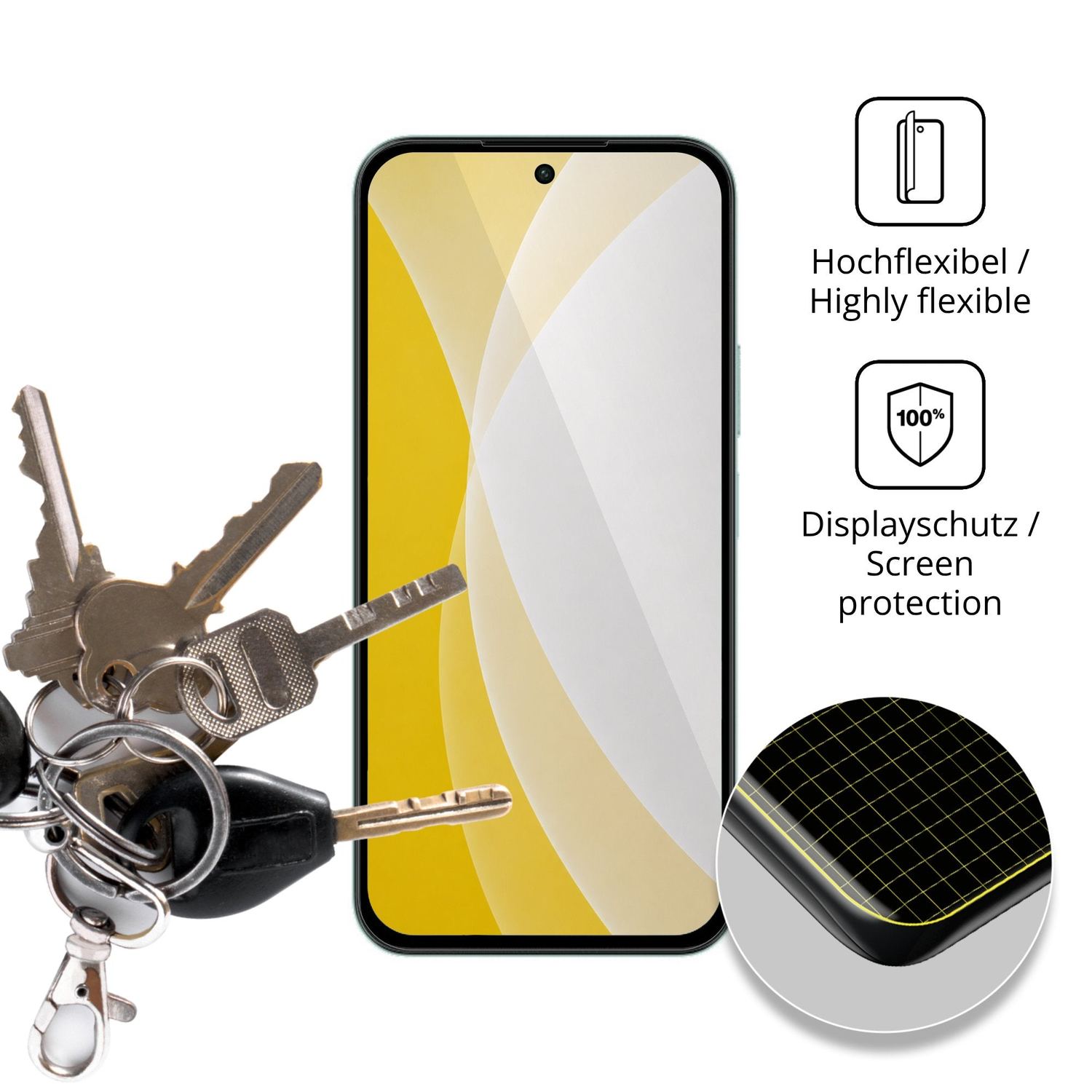 dipos Displayschutz für OnePlus N6, transparente Oberfläche, geringe Dicke und perfekte Passform