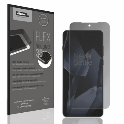 Blickschutzfolie von dipos passend für OnePlus 13 Case Friendly, 100% Displayabdeckung und blasenfreie Montage