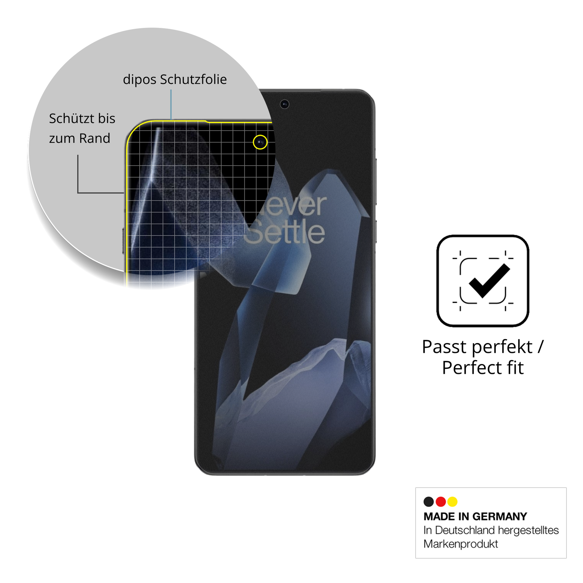Schutz gegen Kratzer auf dem OnePlus 13 Case Friendly Glas durch Schlüssel, Stöße gegen die Tischkante oder Stürze