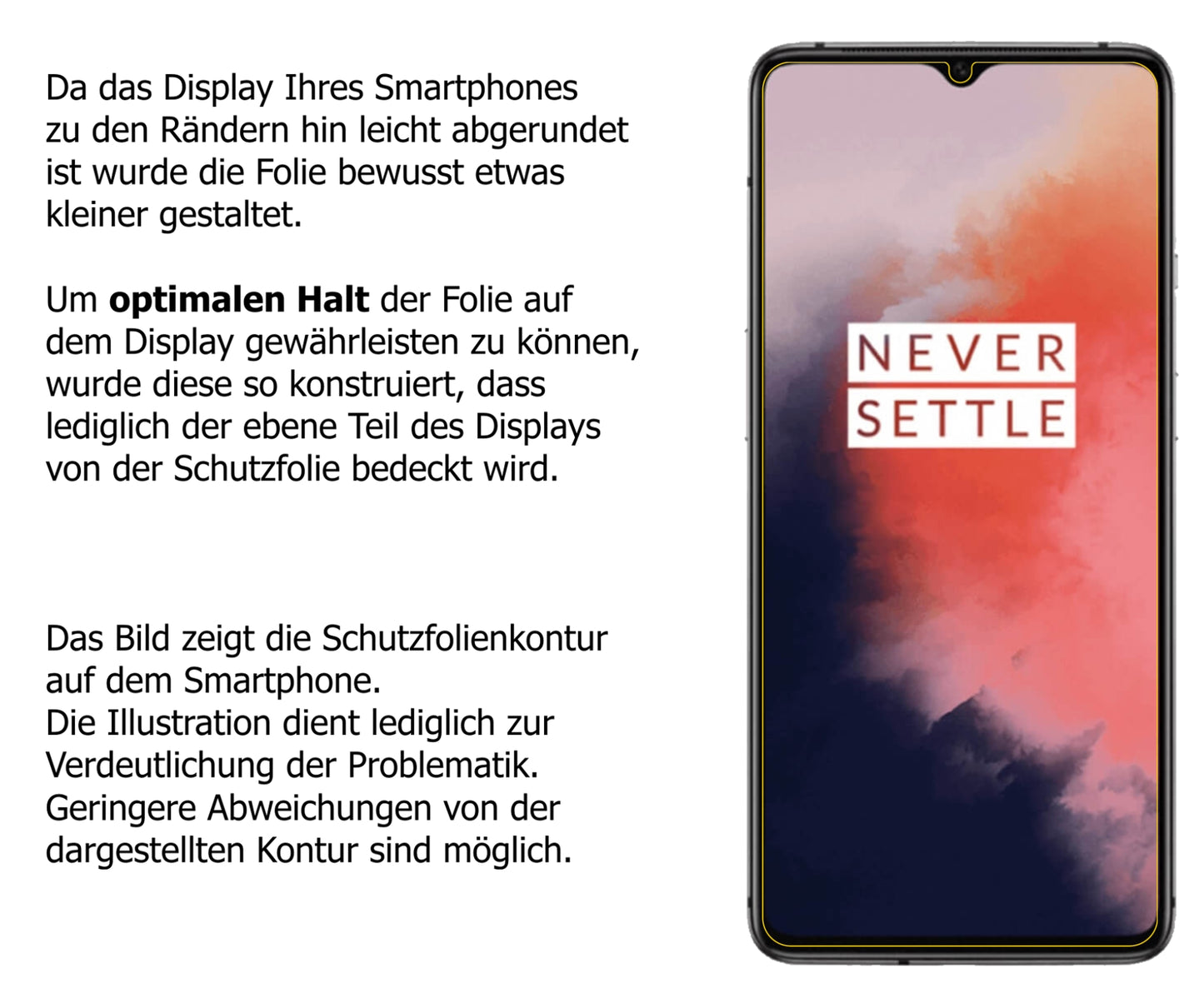 2x 9H Schutzfolie matt für OnePlus 7T Panzerfolie