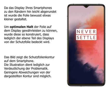 Privatsphäre-Schutz durch Sichtschutz-Folie passend zugeschnitten für OnePlus 7T
