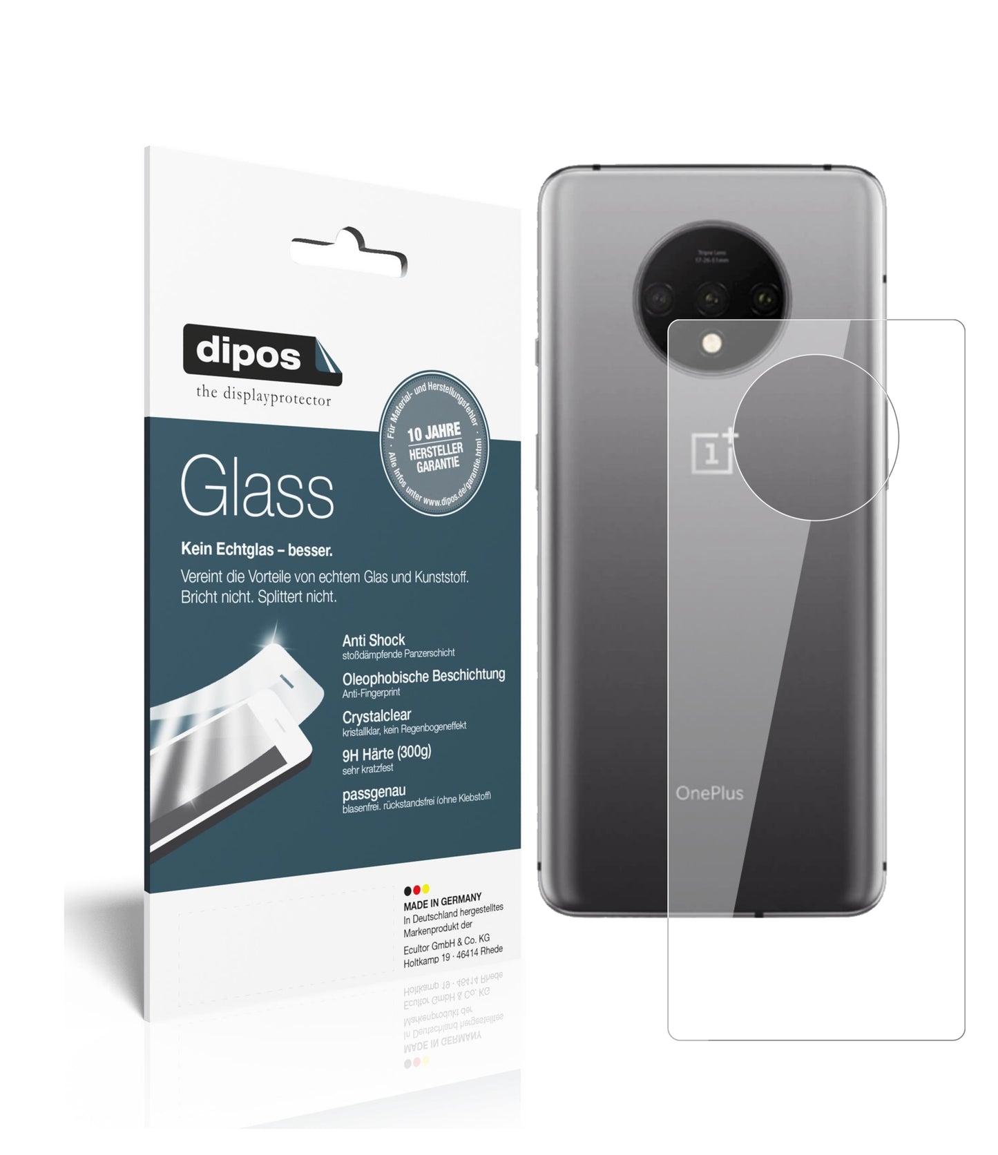 Perfekte Passform und ultimative Qualität: Unser 9H Panzerglas bietet Schutz für OnePlus-7T Rückseite