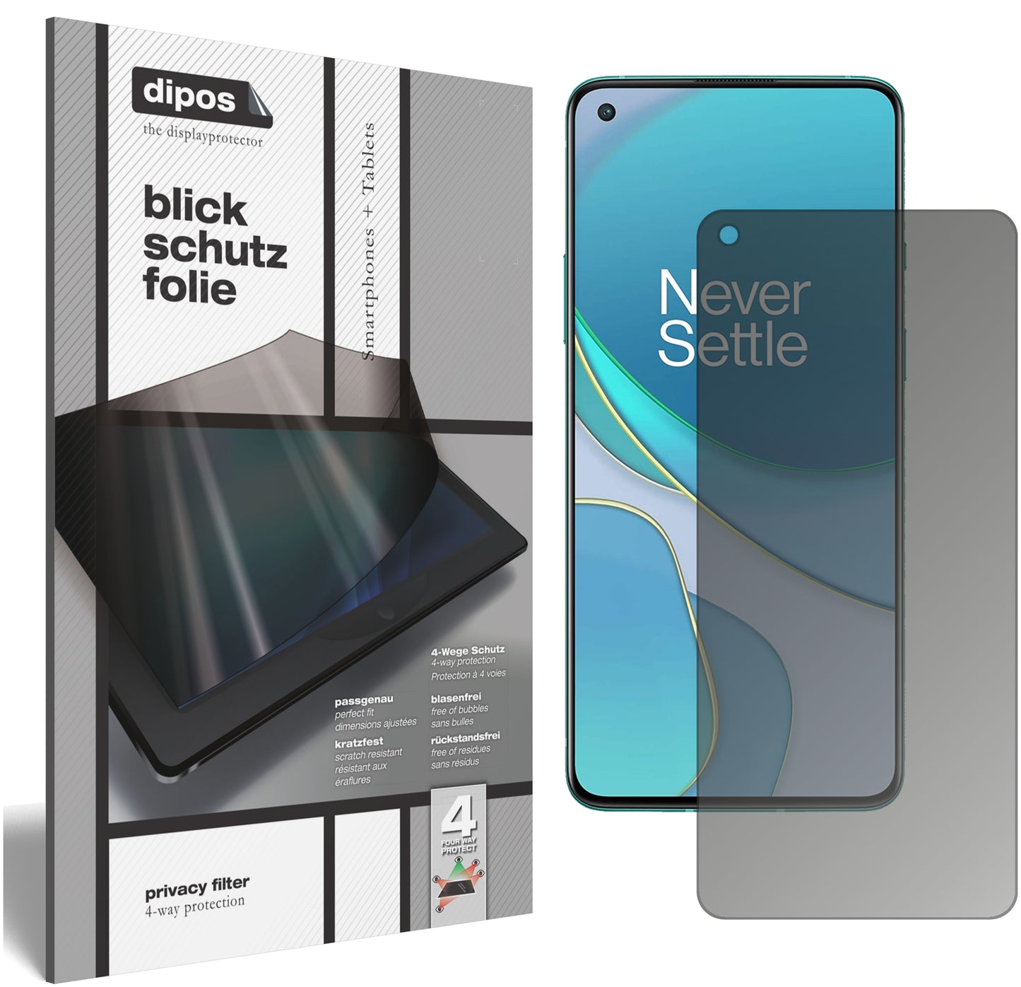 Privacy Filter: 9H Panzerglas mit Blickschutz & einfache Anbringung