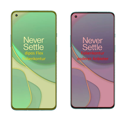 2x Screen Protector for OnePlus 8T Protective Film covers 100% dipos Flex