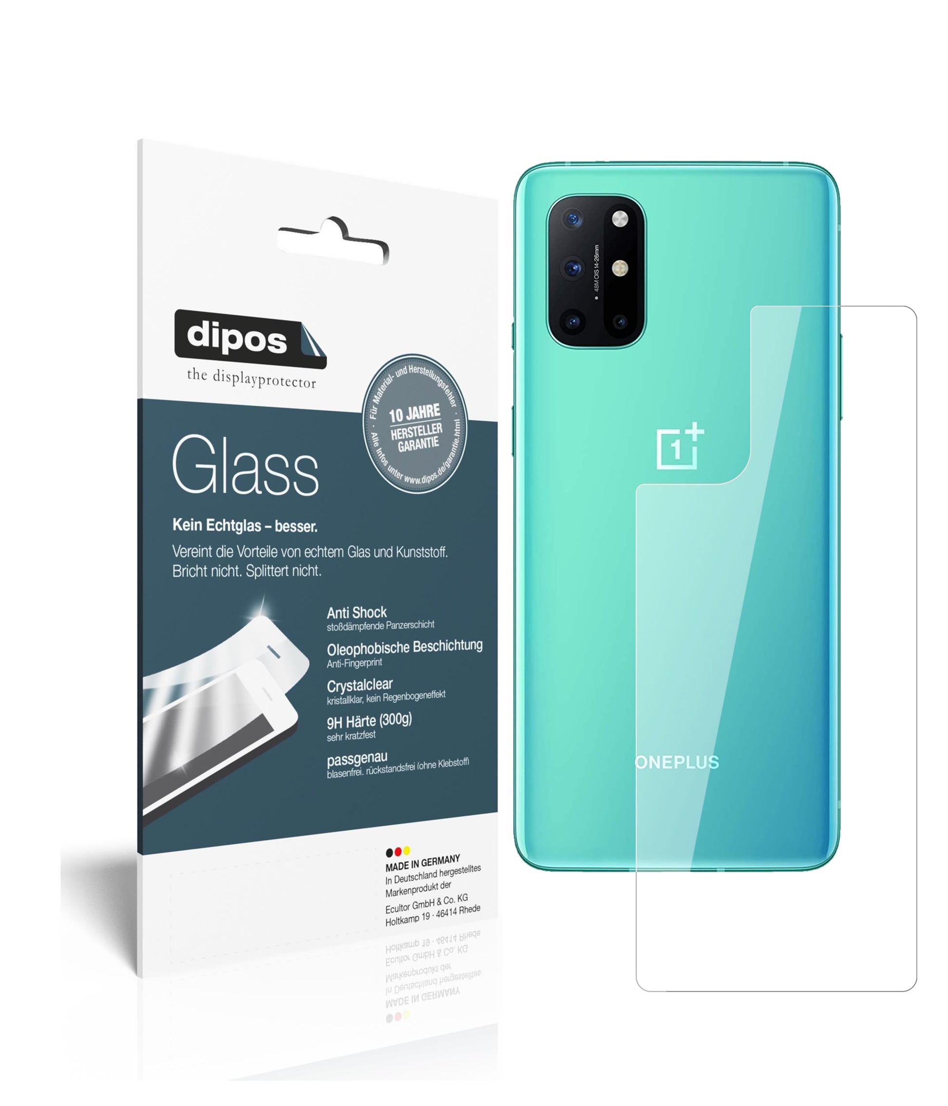 Perfekte Passform und ultimative Qualität: Unser 9H Panzerglas bietet Schutz für OnePlus-8T Rückseite
