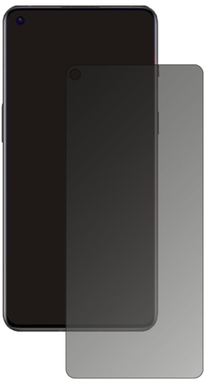 OnePlus9RT mit aufgebrachtem dipos Displayschutz, der seitliche Einblicke blockiert