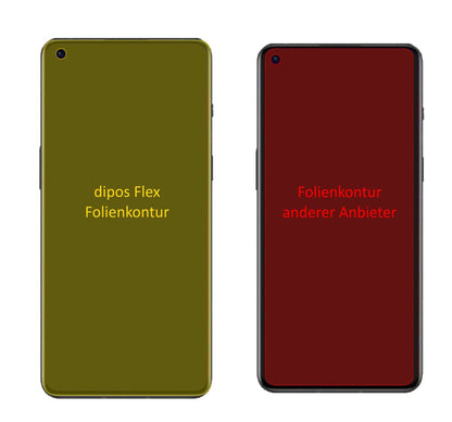 2x Screen Protector for OnePlus 9RT Protective Film covers 100% dipos Flex