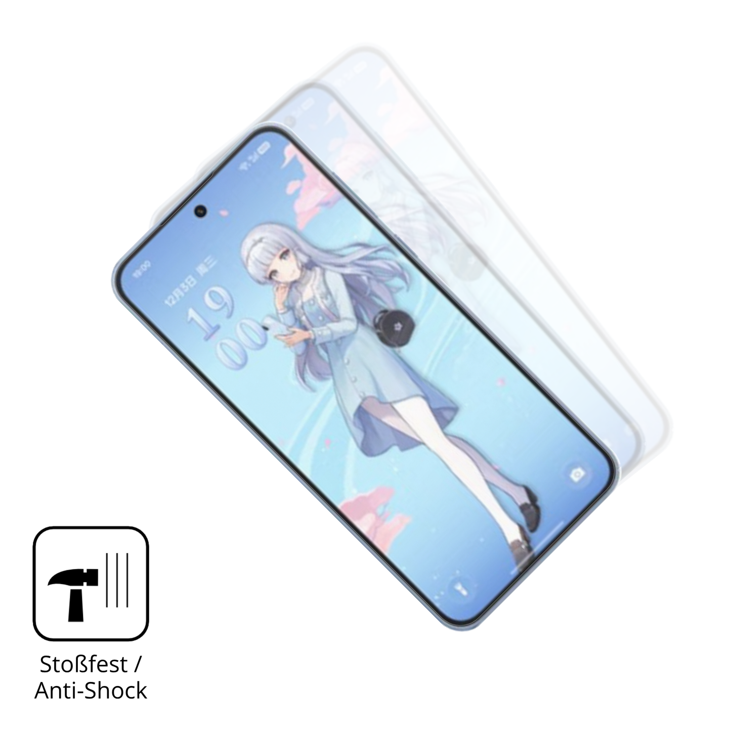 Schutz gegen Kratzer auf dem OnePlus Ace 6T Genshin Impact Glas durch Schlüssel, Stöße gegen die Tischkante oder Stürze