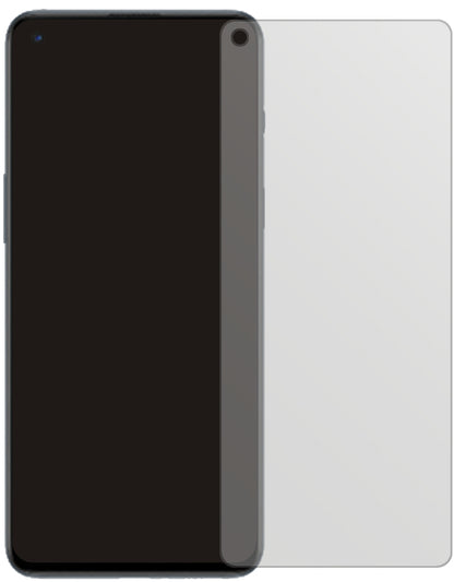 OnePlusNord 2 mit aufgebrachter dipos Displayschutzfolie, die lästige Fingerabdrücke minimiert