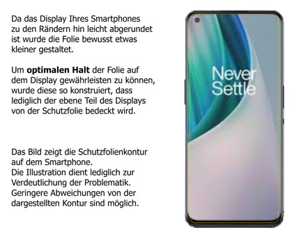 Blickschutzfolie für OnePlus Nord N100 matt Schutzfolie Privacy