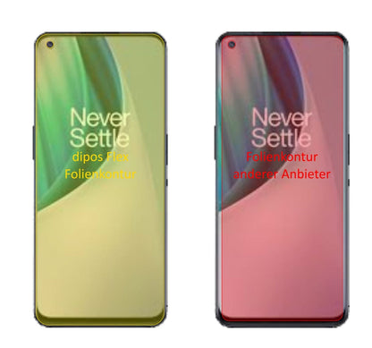 2x Screen Protector for OnePlus Nord N10 5G Protective Film covers 100% dipos