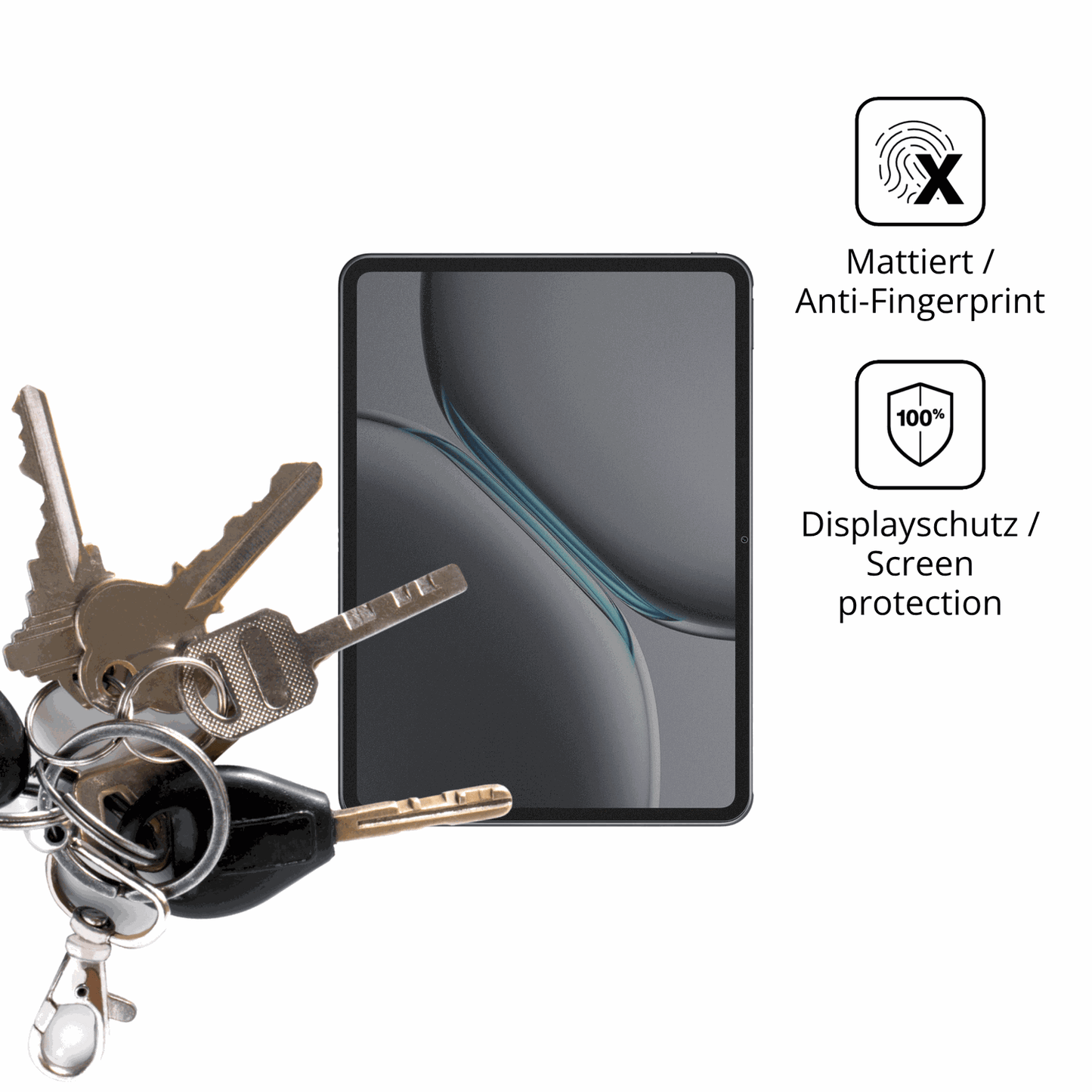 dipos Displayschutz für OnePlus Pad Go 2, mattierte Oberfläche, Blickschutzfilter und perfekter Passform