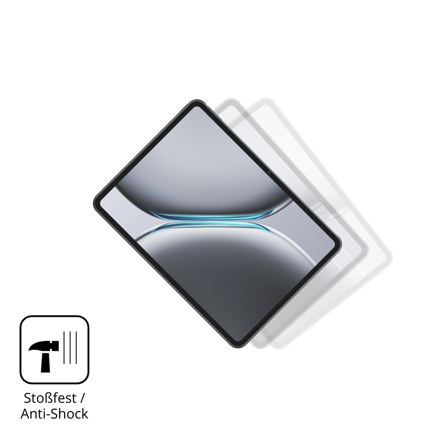 Schutz gegen Kratzer auf dem OnePlus Pad Go 2 Glas durch Schlüssel, Stöße gegen die Tischkante oder Stürze