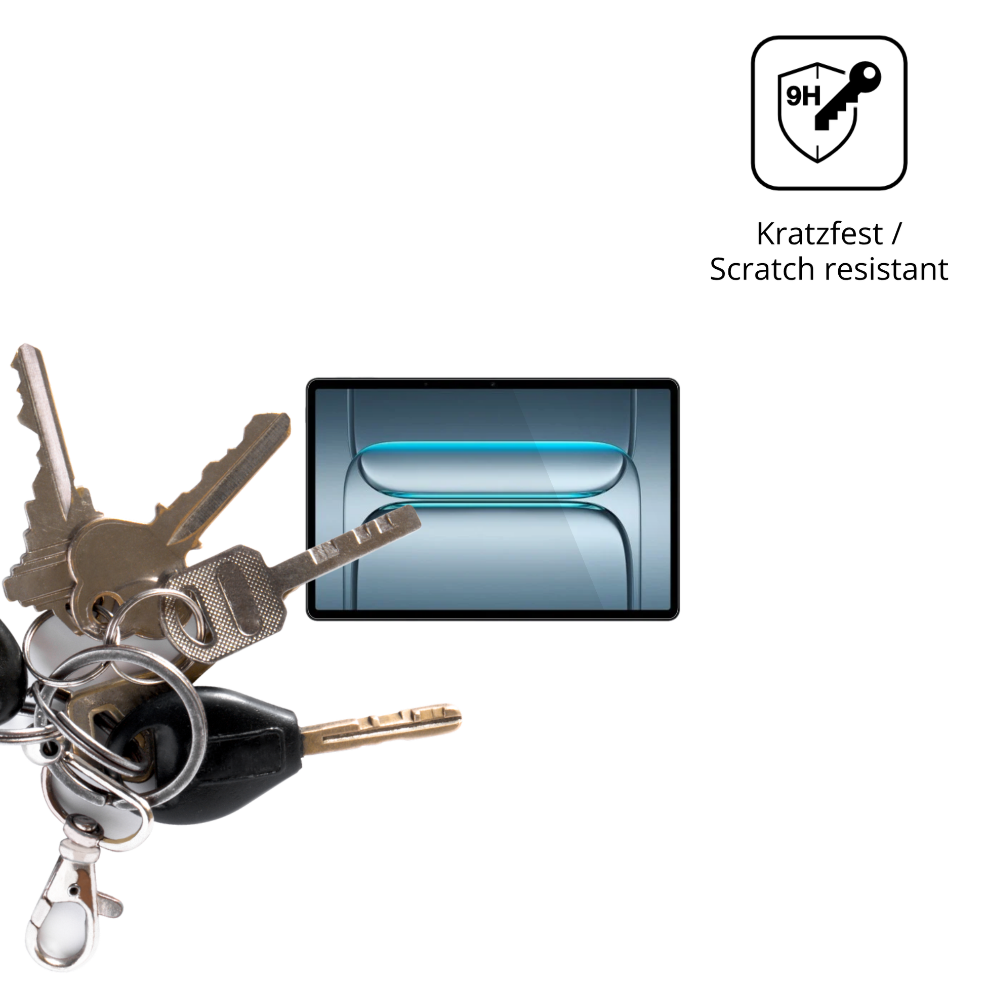 dipos Displayschutz für onepluspad lite, transparente Oberfläche, perfekte Passform auch für die Rundungen