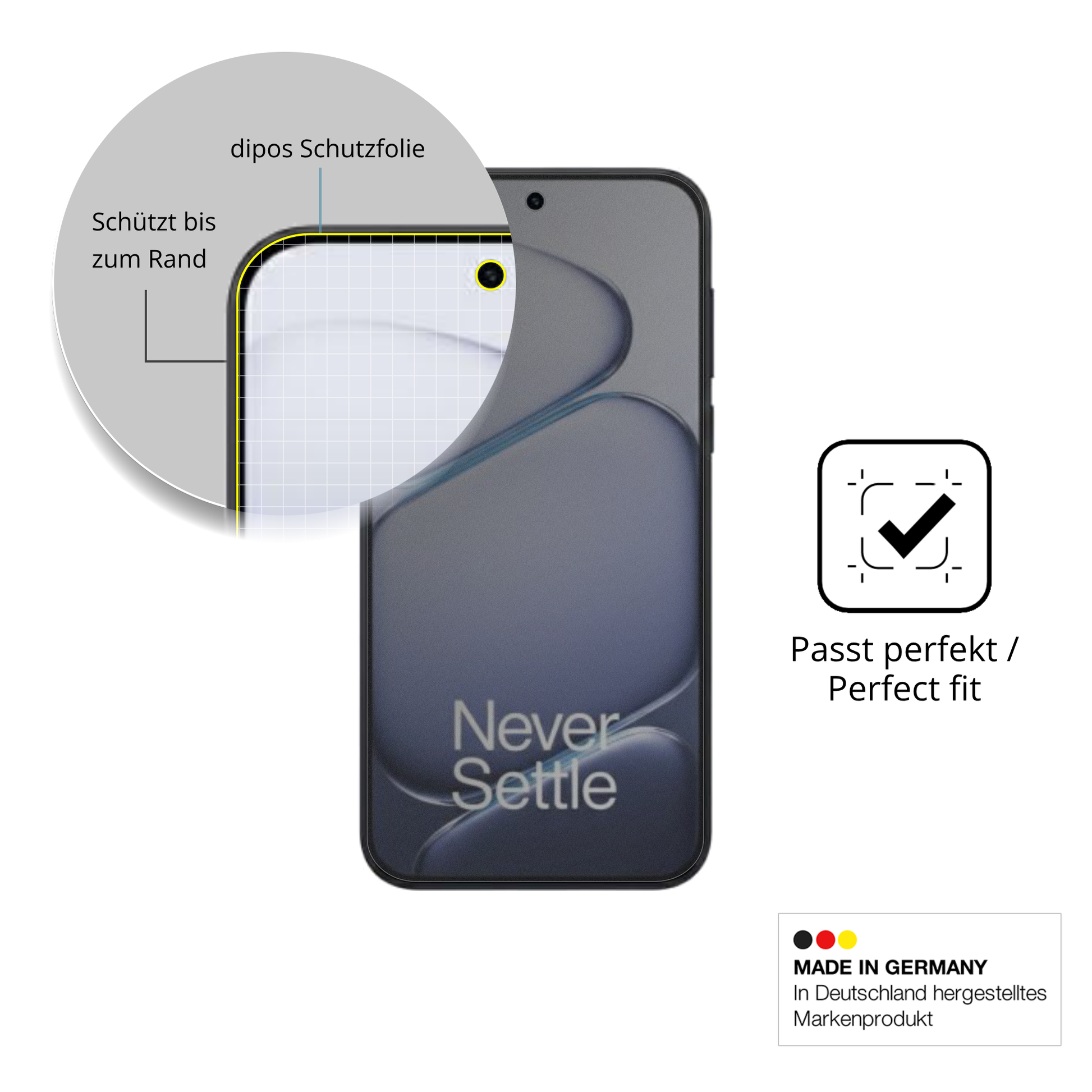 Schutz gegen Kratzer auf dem OnePlus Turbo 6 Glas durch Schlüssel oder Ähnliches