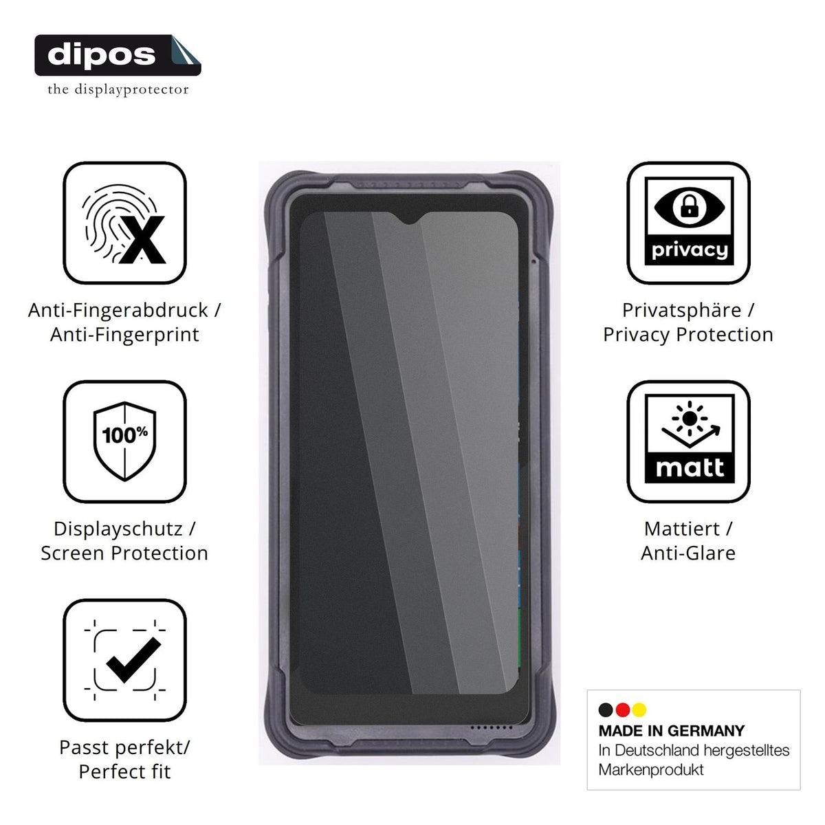 Screen Protector for ONERugged I61J Privacy Filter 4-Way Protection dipos