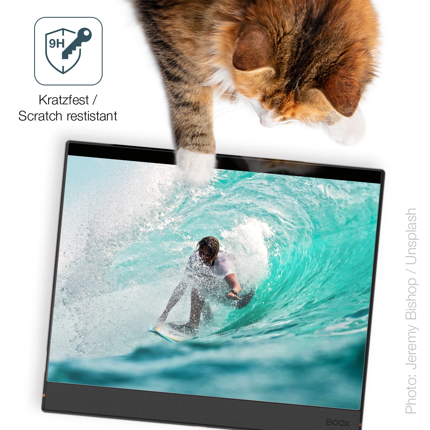 dipos Displayschutz für Onyx Boox Note Air 4 C, transparente Oberfläche, perfekte Passform auch für die Rundungen