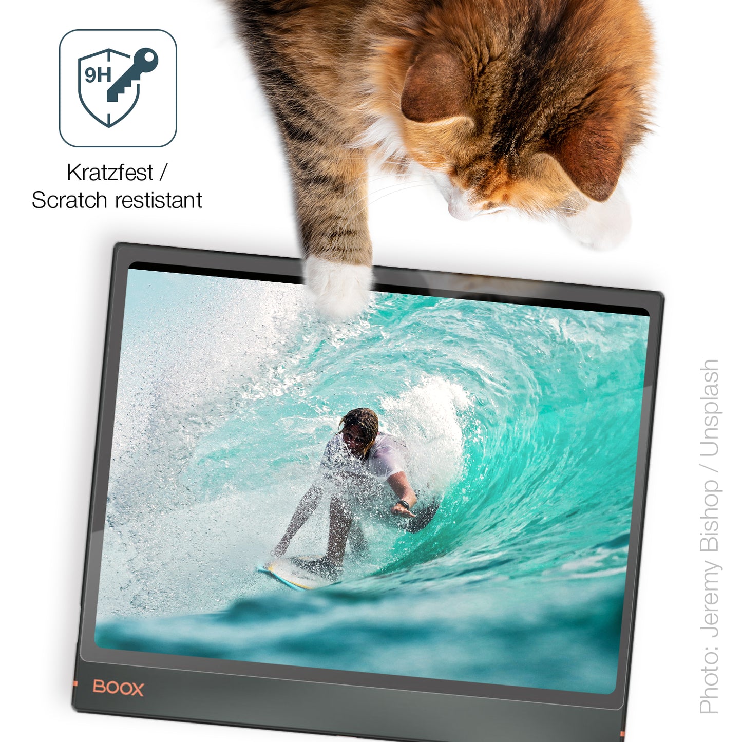 dipos Displayschutz für Onyx Boox Note Air3, transparente Oberfläche, perfekte Passform auch für die Rundungen