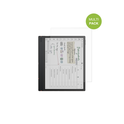 onyxboox note air5 c mit aufgebrachter dipos Displayschutzfolie, die lästige Fingerabdrücke minimiert
