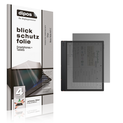 Blickschutzfolie von dipos passend für onyxboox note air5 c, präziser Zuschnitt und blasenfrei montiert