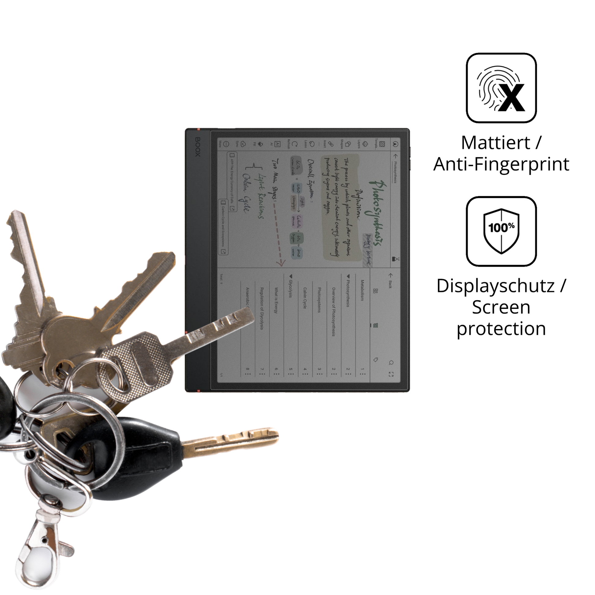 dipos Displayschutz für onyxboox note air5 c, mattierte Oberfläche, Blickschutzfilter und perfekter Passform