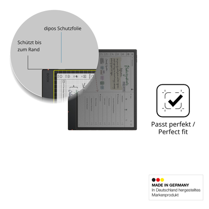 Schutz gegen Kratzer auf dem onyxboox note air5 c Glas durch Schlüssel oder Ähnliches
