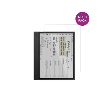 onyxboox note air5 c mit aufgebrachter dipos Displayschutzfolie, glasklare Darstellung ohne Einschränkungen