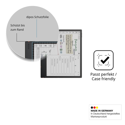 Schutzglasfolie mit optimaler Passform, zur Verwendung mit Hüllen geeignet