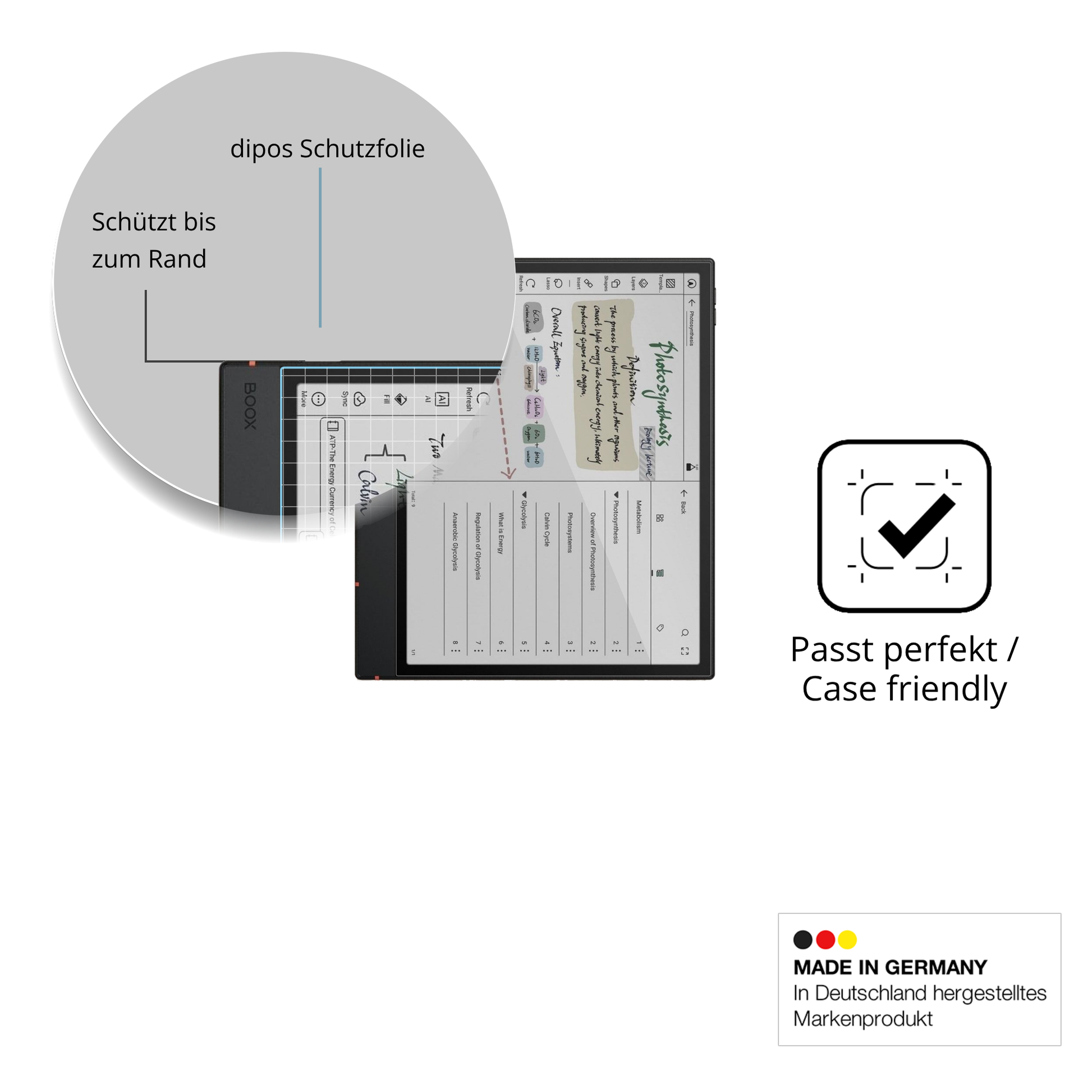 Besonders flexibler Displayschutz mit Anti-Shock-Schicht im Materialmix