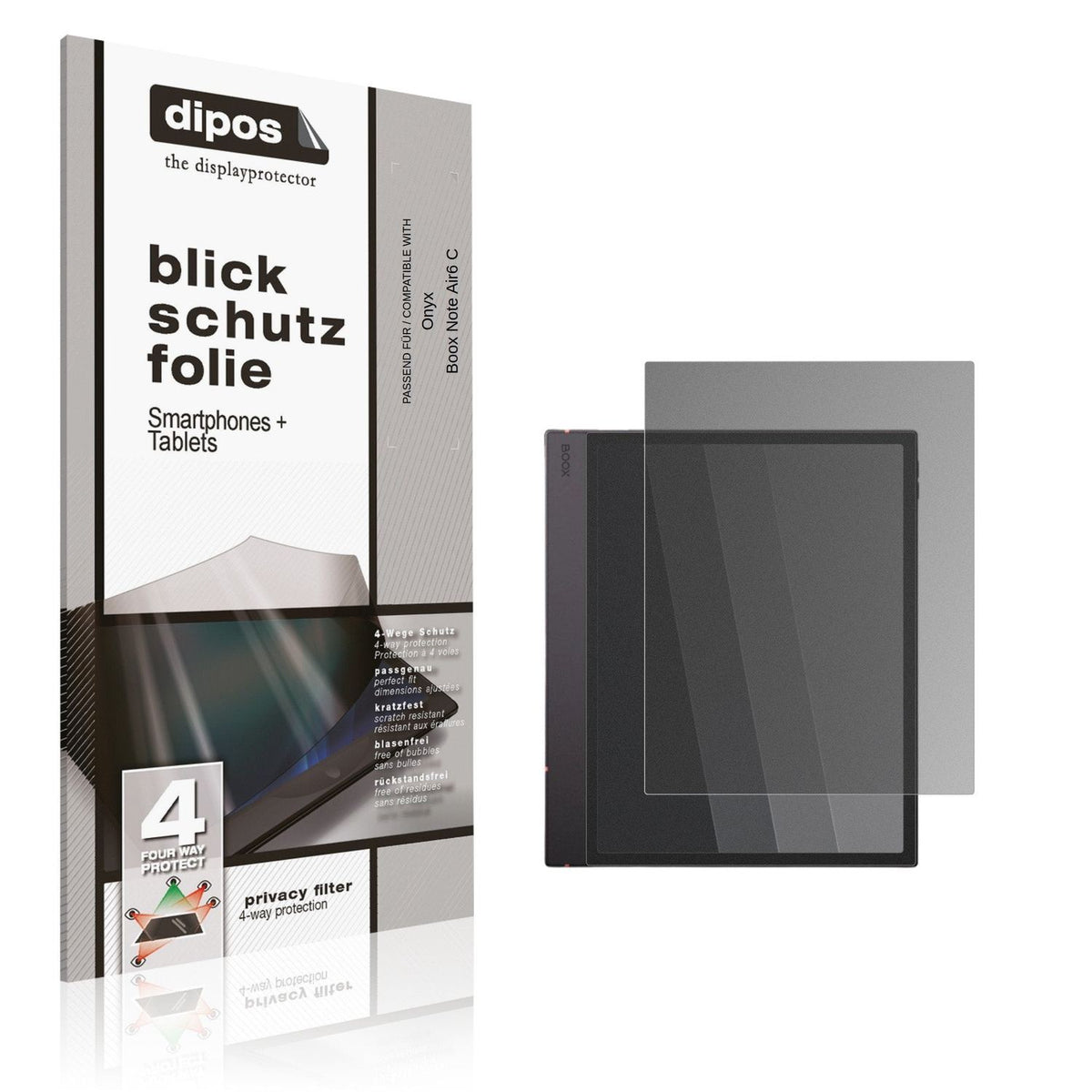 Screen Protector for Onyx Boox Note Air6 C Privacy Filter 4-Way Protection dipos