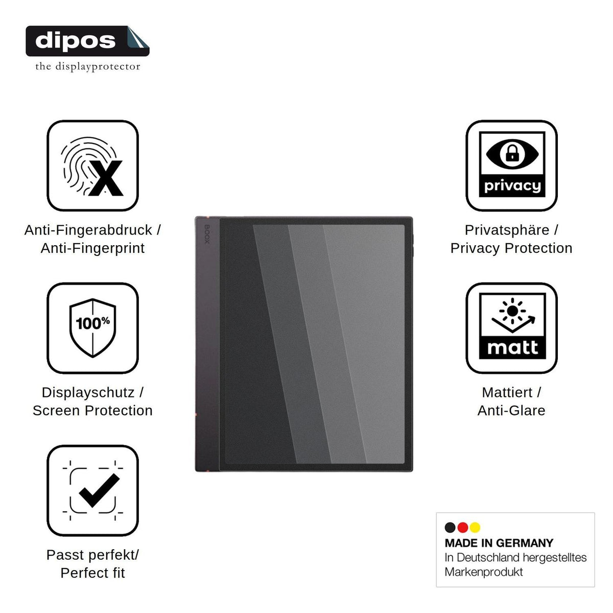 Screen Protector for Onyx Boox Note Air6 C Privacy Filter 4-Way Protection dipos