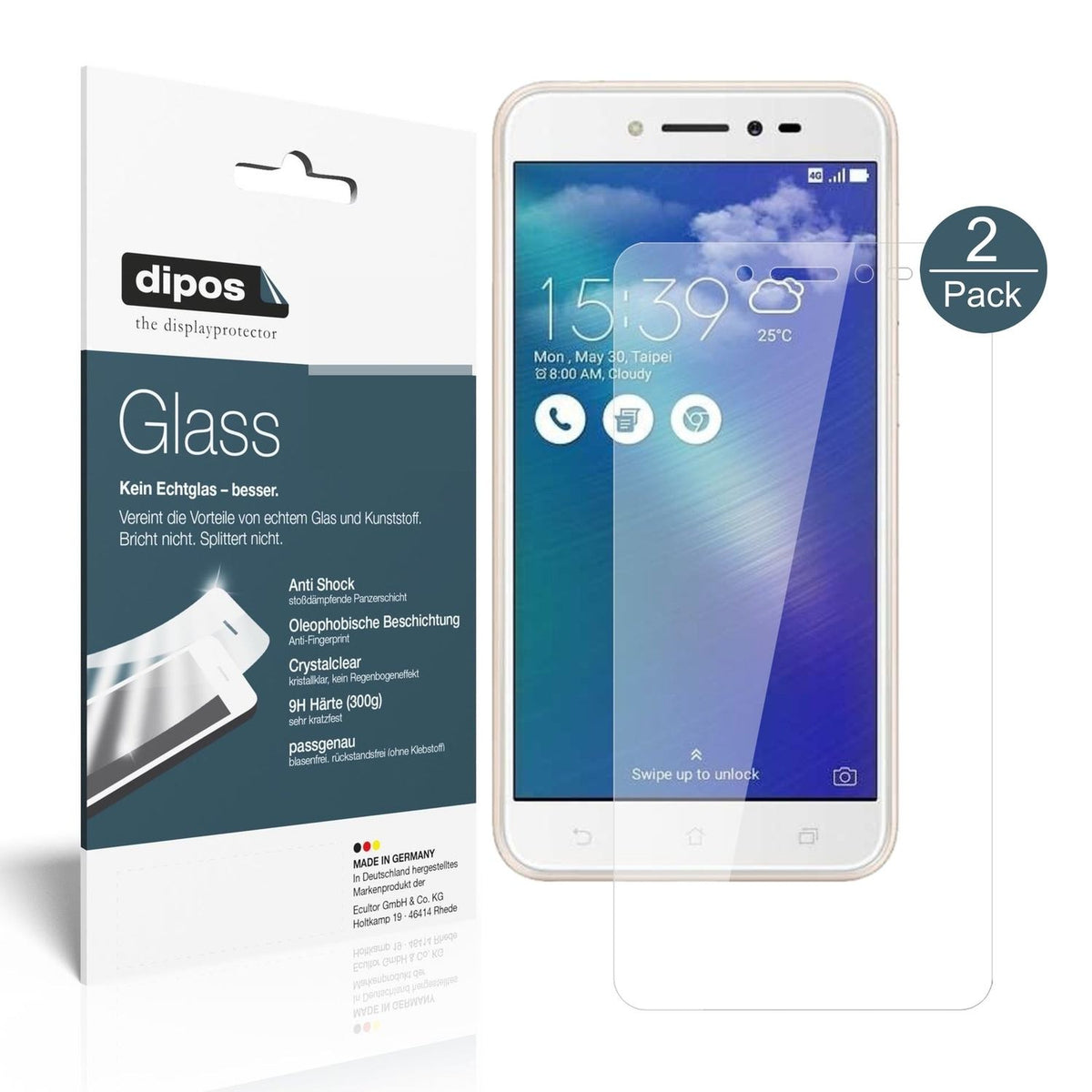 1x 9H Screen Protector for Asus ZenFone Live ZB501KL Tempered Glass Film