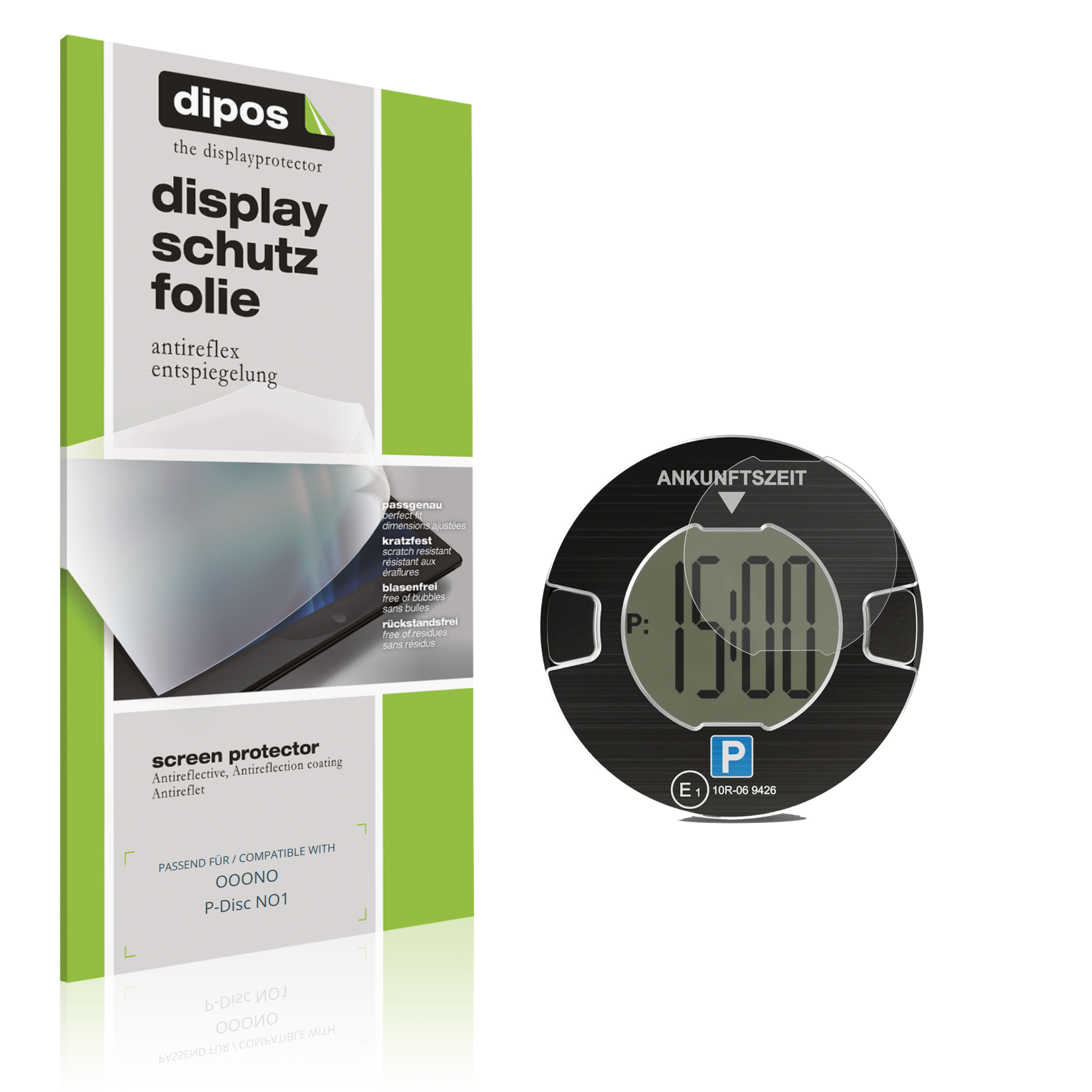 Matte Displayschutzfolie von dipos passend für OOONO P-Disc NO1, präziser Zuschnitt und blasenfrei montiert