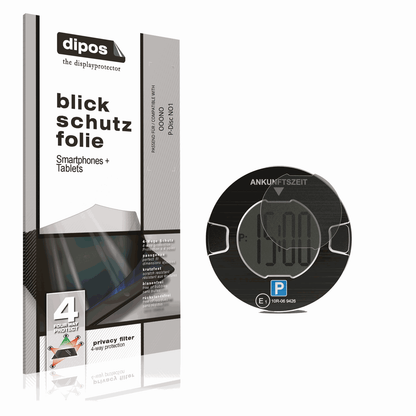 Blickschutzfolie von dipos passend für OOONO P-Disc NO1, präziser Zuschnitt und blasenfrei montiert
