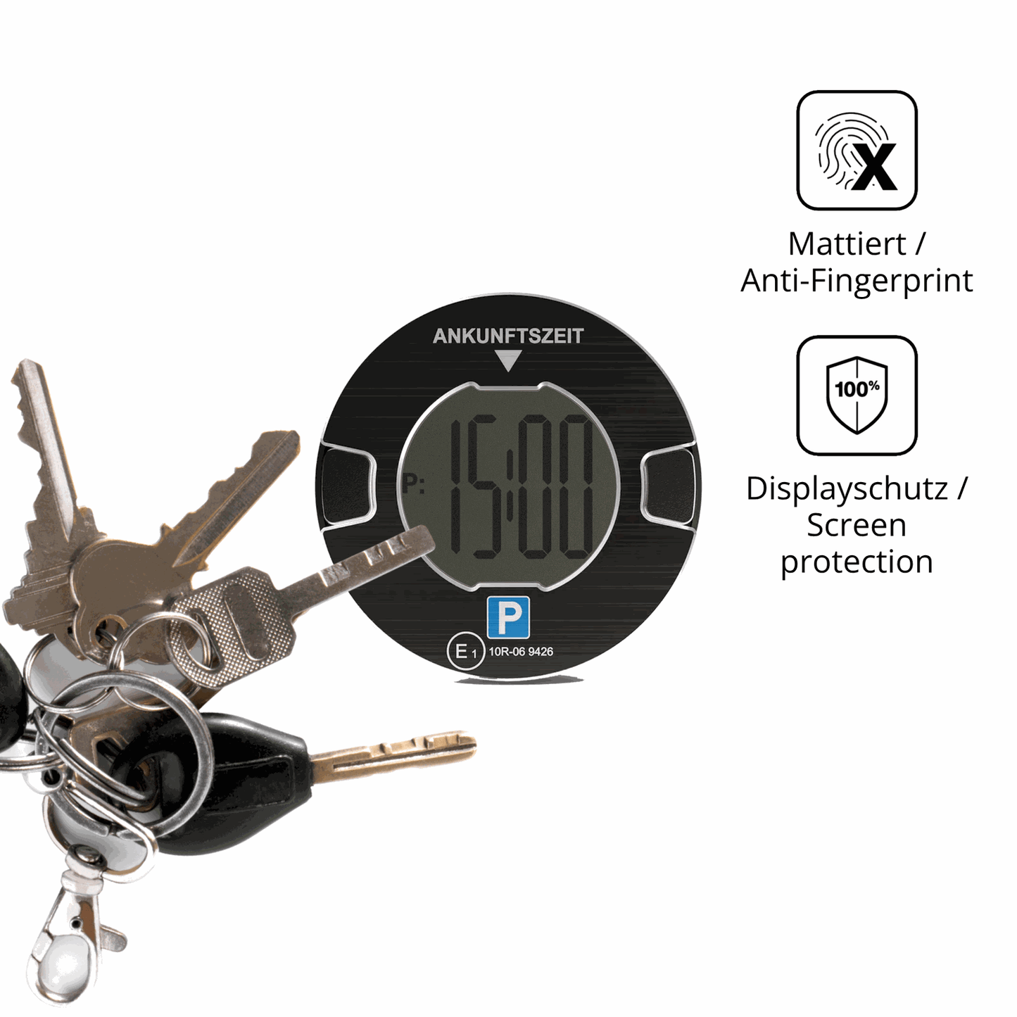 dipos Displayschutz für OOONO P-Disc NO1, mattierte Oberfläche, Blickschutzfilter und perfekter Passform